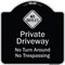 Signmission Designer Series-No Turn Around Or Trespassing With No Outlet Symbol, 18" H, BS-1818-9945 A-DES-BS-1818-9945 - alternate 1